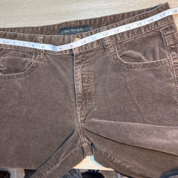 Calvin Klein - Corduroy Jeans Womens Size 12 Brown 5-Pocket Bootcut - Picture 8 of 10